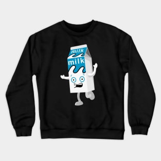 blur coffee and tv milk carton Crewneck Sweatshirt